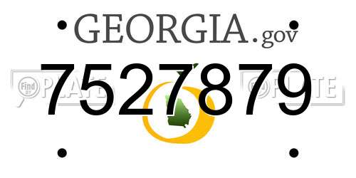 7527879 Georgia License Plate