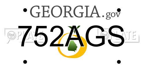 752AGS Georgia License Plate