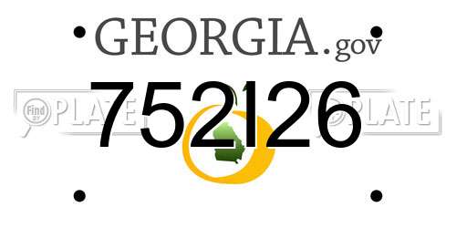 752I26 Georgia License Plate