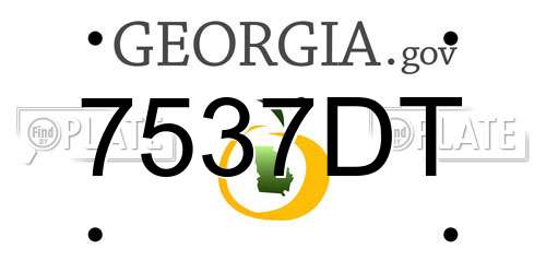 7537DT Georgia License Plate