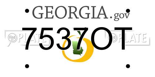 7537OT Georgia License Plate