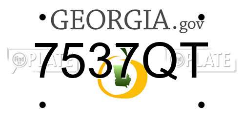7537QT Georgia License Plate