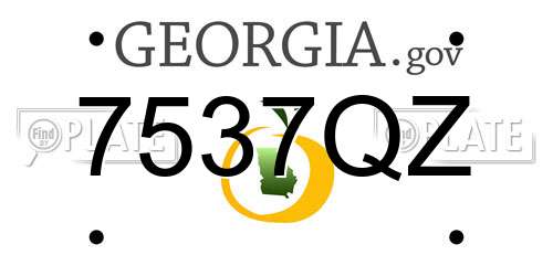 7537QZ Georgia License Plate