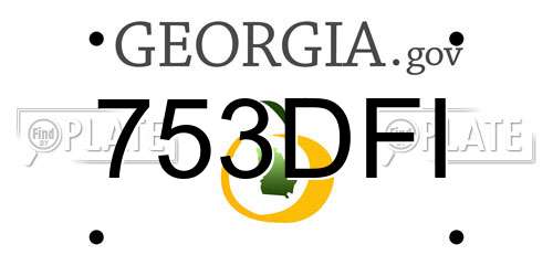 753DFI Georgia License Plate