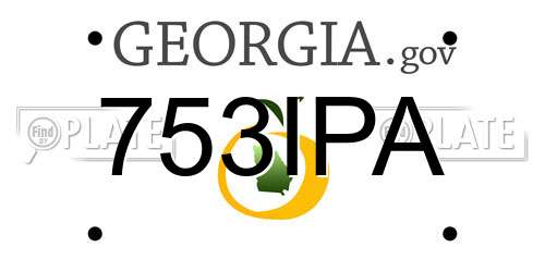 753IPA Georgia License Plate