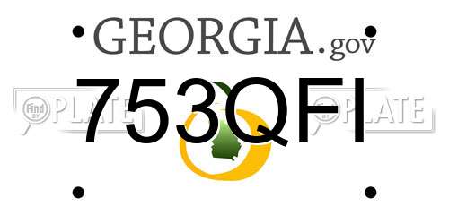 753QFI Georgia License Plate