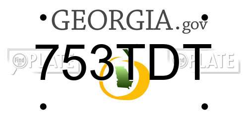 753TDT Georgia License Plate