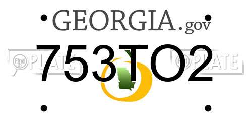 753TO2 Georgia License Plate