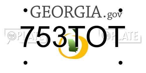 753TOT Georgia License Plate