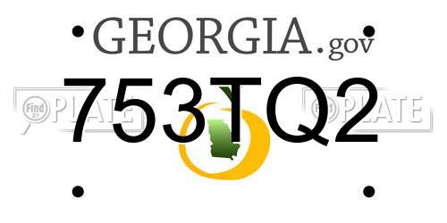 753TQ2 Georgia License Plate