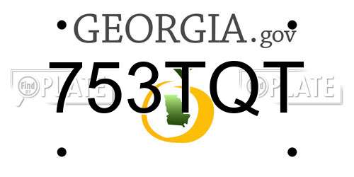 753TQT Georgia License Plate