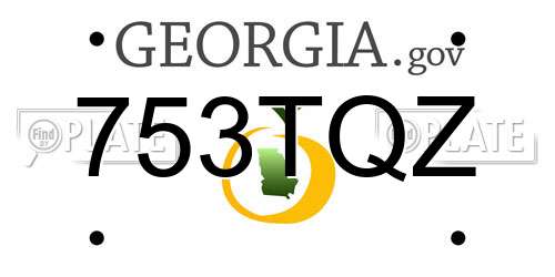 753TQZ Georgia License Plate