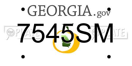 7545SM Georgia License Plate