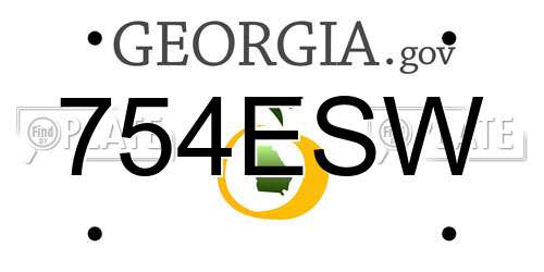 754ESW Georgia License Plate