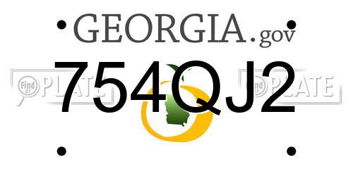 754QJ2 Georgia License Plate
