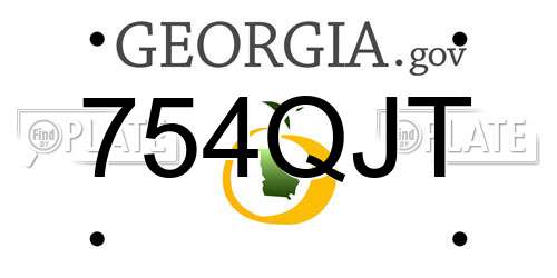 754QJT Georgia License Plate