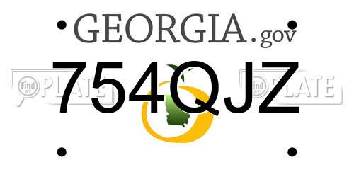754QJZ Georgia License Plate