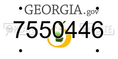 7550446 Georgia License Plate