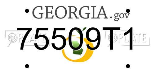 75509T1 Georgia License Plate