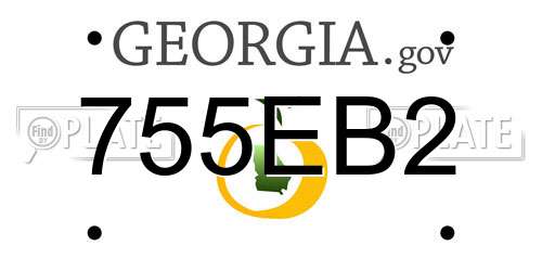 755EB2 Georgia License Plate