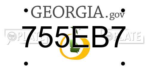 755EB7 Georgia License Plate