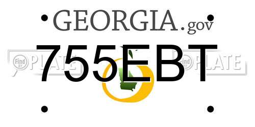 755EBT Georgia License Plate