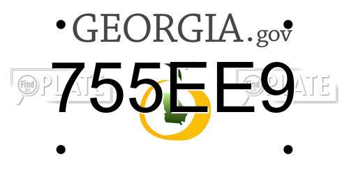 755EE9 Georgia License Plate