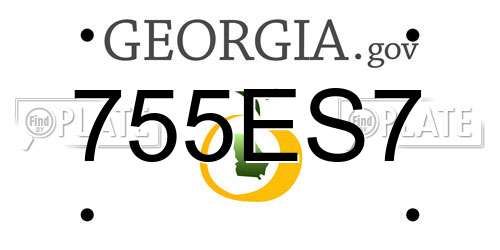 755ES7 Georgia License Plate