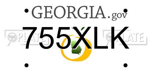 755XLK Georgia License Plate