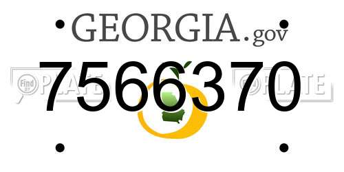 7566370 Georgia License Plate