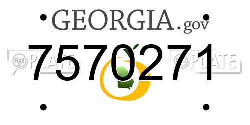 7570271 Georgia License Plate