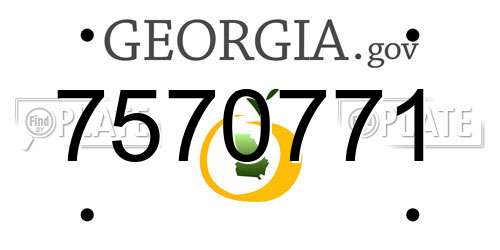 7570771 Georgia License Plate