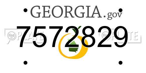 7572829 Georgia License Plate