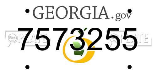 7573255 Georgia License Plate