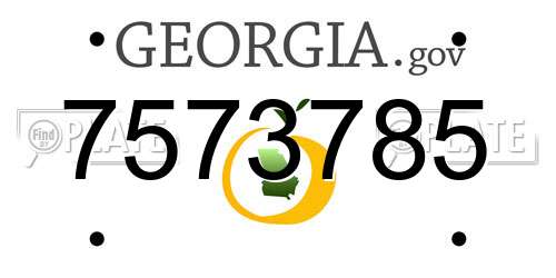 7573785 Georgia License Plate