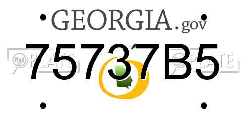 75737B5 Georgia License Plate
