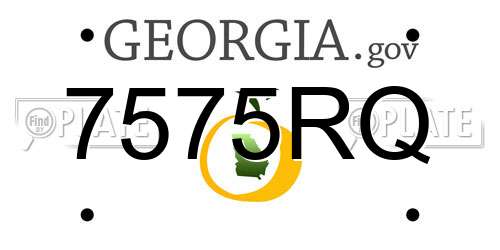 7575RQ Georgia License Plate