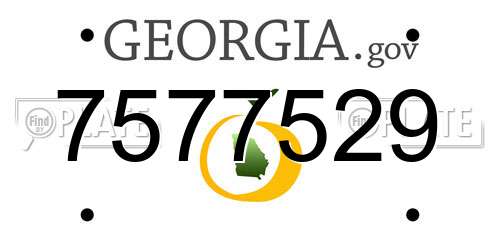 7577529 Georgia License Plate