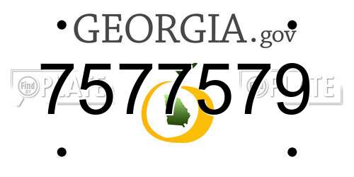 7577579 Georgia License Plate