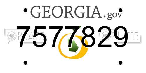 7577829 Georgia License Plate