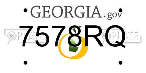 7578RQ Georgia License Plate