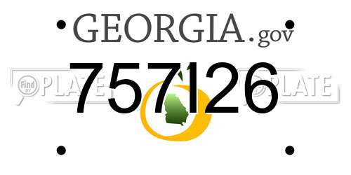 757I26 Georgia License Plate