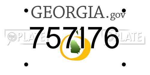 757I76 Georgia License Plate