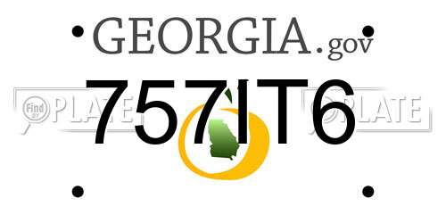 757IT6 Georgia License Plate
