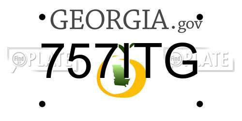 757ITG Georgia License Plate