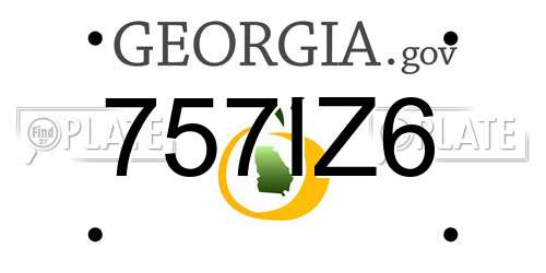 757IZ6 Georgia License Plate