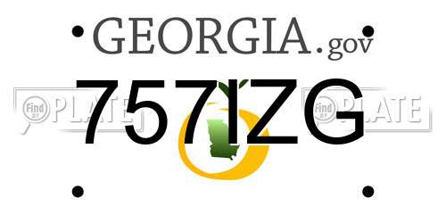 757IZG Georgia License Plate