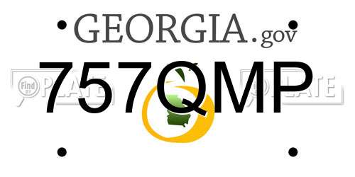 757QMP Georgia License Plate