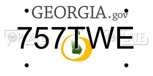 757TWE Georgia License Plate