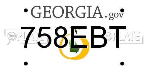758EBT Georgia License Plate